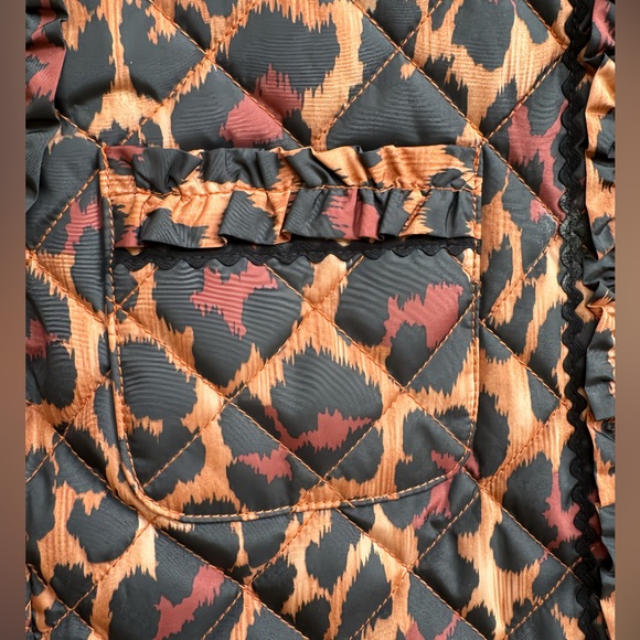 J. Crew Quilted Lady Jacket In Leopard With Primaloft® in Brown NWT Sz 8 - Picture 11 of 15